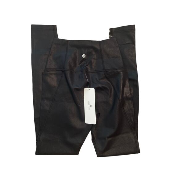 NWT CRZ Sports Leggings Black Polyester/Lycra Size XS (0/2) - Picture 3 of 4